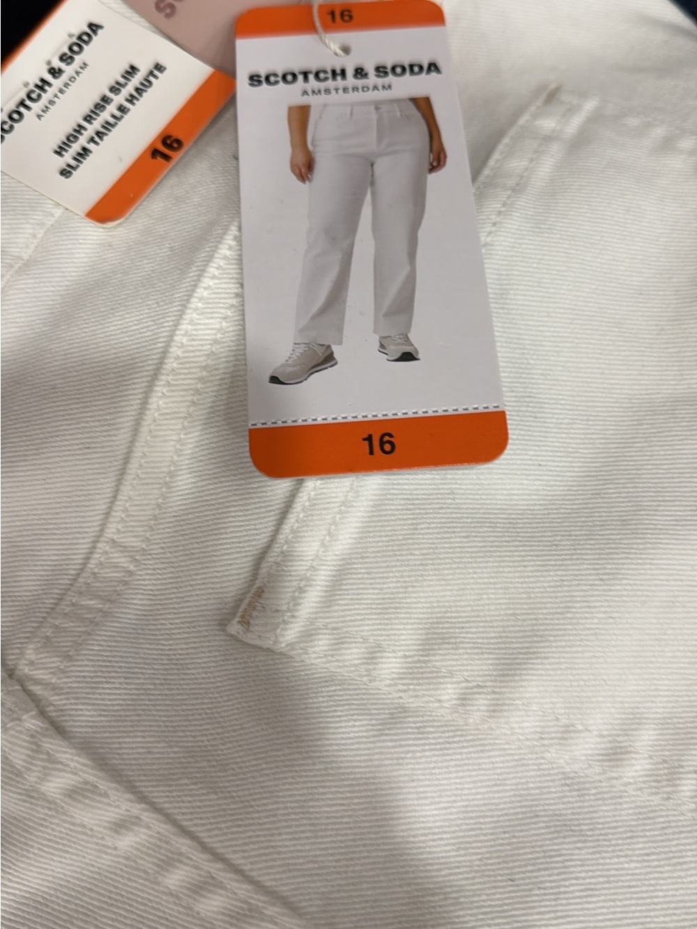 Scotch & Soda Kids Cream-White Straight Jeans